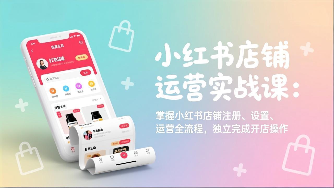 (17561期)小红书店铺运营实战课:掌握小红书店铺注册、设置、运营全流程,独立完成开店操作