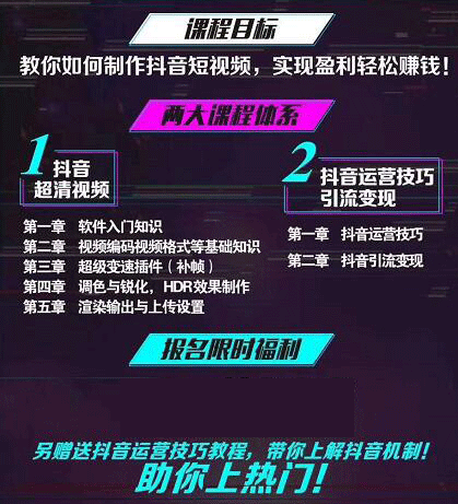 (1106期)CG抖音超抖音超清60帧视频教程方法,零基础教学班(全套课程+工具)网创吧-网创项目资源站-副业项目-创业项目-搞钱项目网创吧