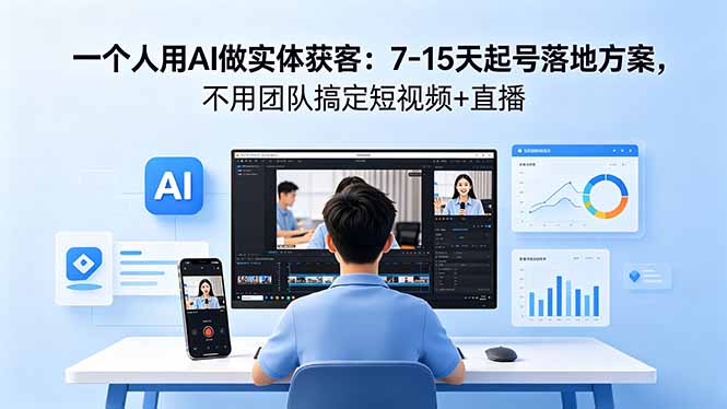 （18432期）一个人用AI做实体获客：7-15天起号落地方案，不用团队搞定短视频+直播网创库-网创项目资源站-副业项目-创业项目-搞钱项目网创吧