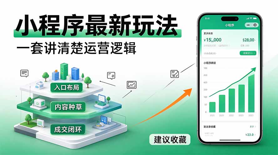（20876期）微信小程序最新玩法 四种收益来源，单日收入400+-网创项目资源站-副业项目_创业项目_搞钱项目_网创项目资源平台