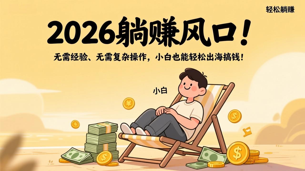 (17436期)2026躺赚风口!无需经验、无需复杂操作,小白也能轻松出海搞钱!网创吧-网创项目资源站-副业项目-创业项目-搞钱项目网创吧