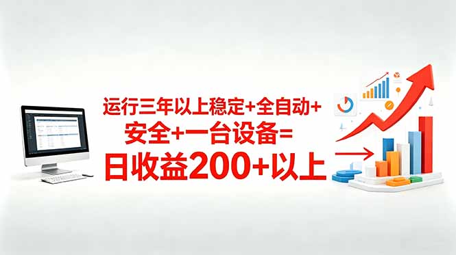 (18773期)三年以上稳定+全自动+安全+一台设备=日收益200+网创吧-网创项目资源站-副业项目-创业项目-搞钱项目网创吧