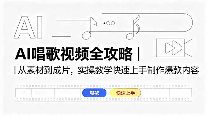 （18644期）AI唱歌视频全攻略｜从素材到成片，实操教学快速上手制作爆款内容网创吧-网创项目资源站-副业项目-创业项目-搞钱项目网创吧