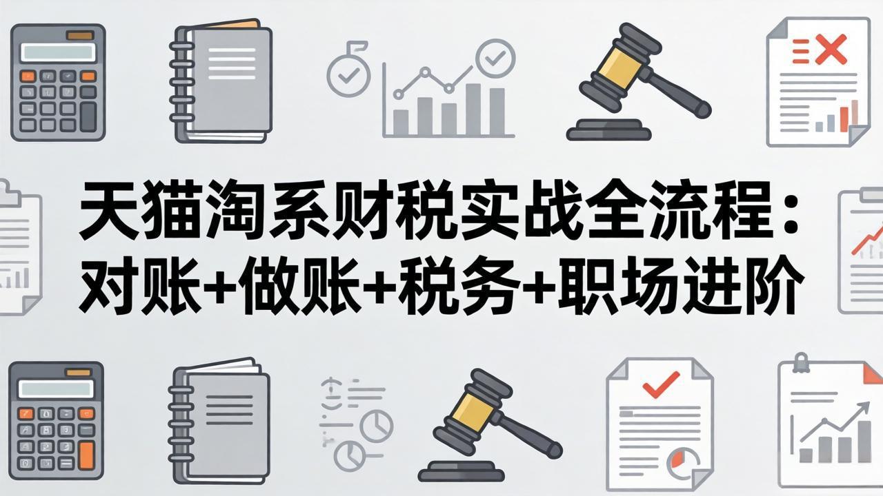 (17676期)天猫淘系财税实战全流程:对账+做账+税务+职场进阶,手把手吃透平台财税每一环