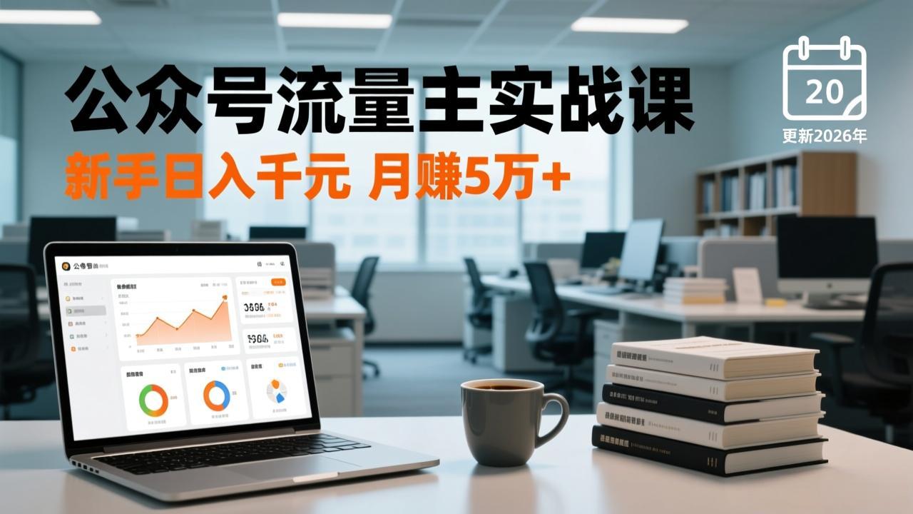 （17645期）公众号流量主实战课-更新26年3月，爆文写作、流量池运营、多平台分发，新手日入千元月赚5w+网创吧-网创项目资源站-副业项目-创业项目-搞钱项目网创吧