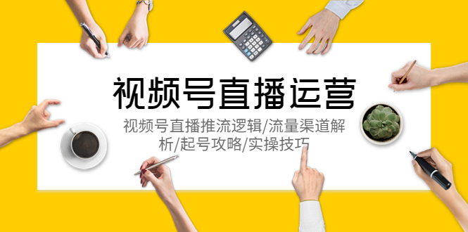 （5730期）视频号直播运营，视频号直播推流逻辑/流量渠道解析/起号攻略/实操技巧网创吧-网创项目资源站-副业项目-创业项目-搞钱项目网创吧