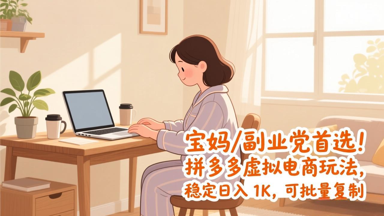 (17155期)宝妈 / 副业党首选!拼多多虚拟电商玩法,稳定日入 1K,可批量复制网创吧-网创项目资源站-副业项目-创业项目-搞钱项目网创吧